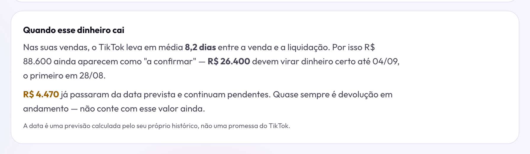 Quando o dinheiro cai