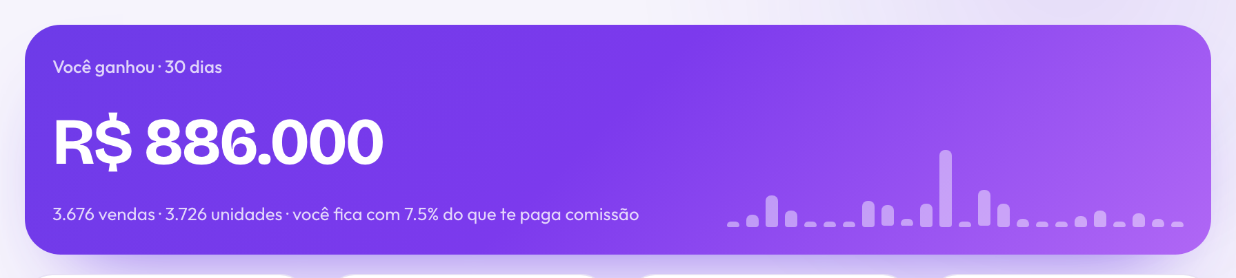 Quanto você ganhou